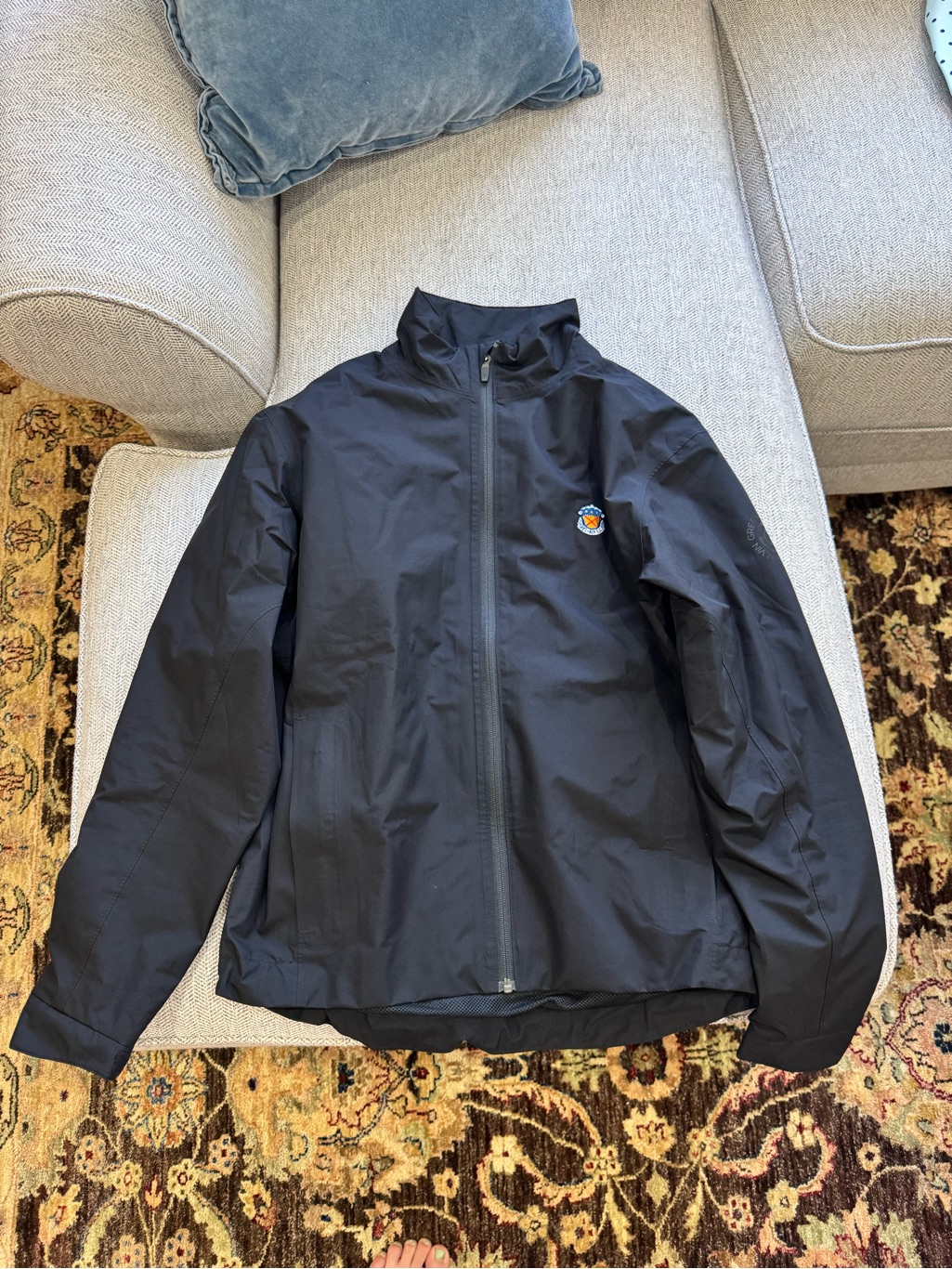 Galvin Green Mens Golf Waterproof Rain Jacket Bel Air Cc Logo Size M Black
